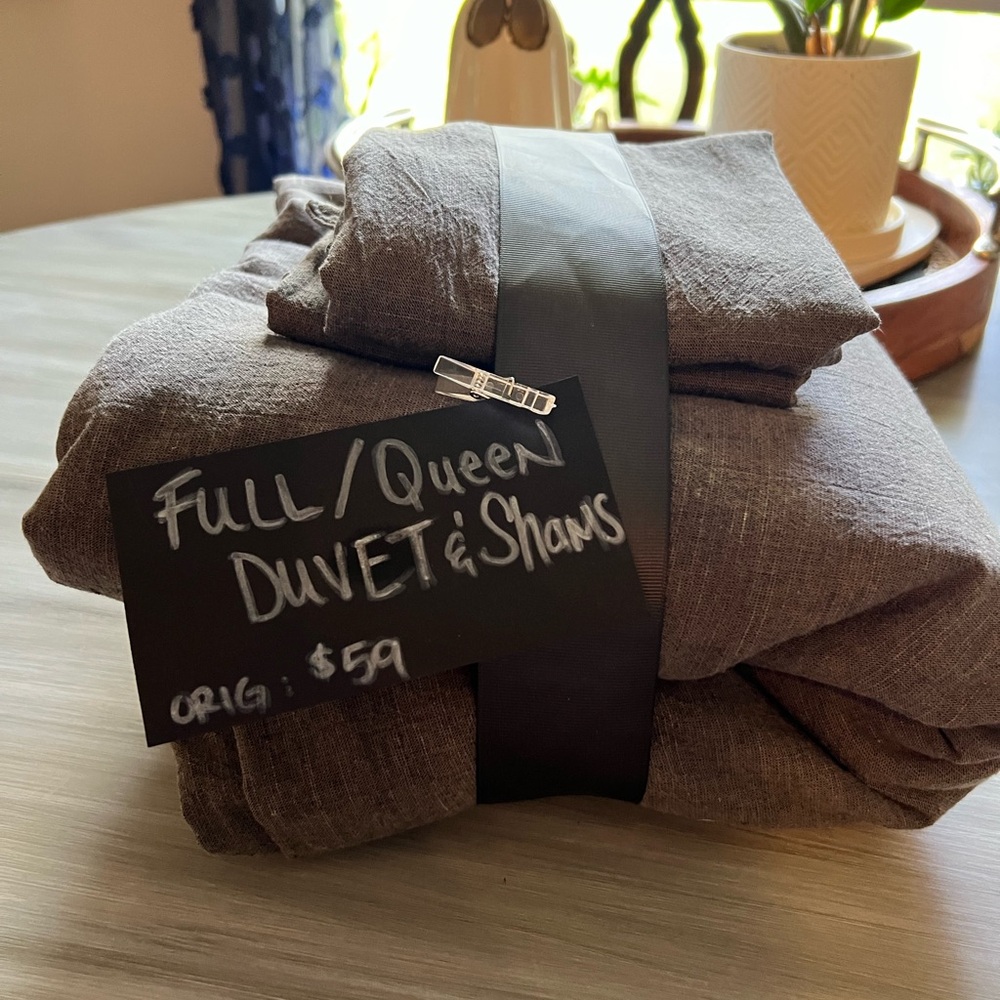 chambray grey duvet